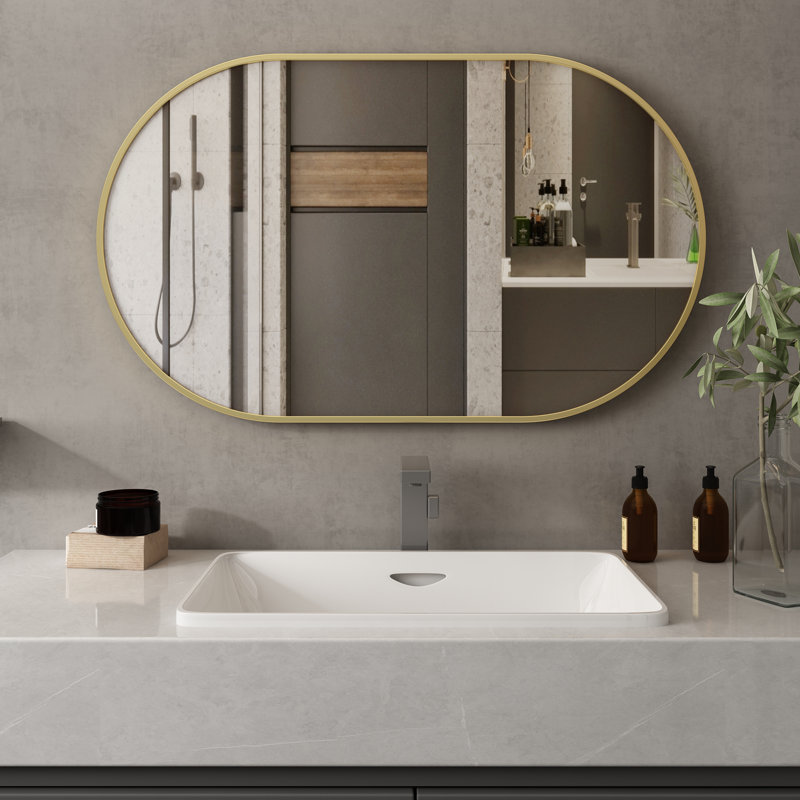 Ebern Designs Latwanna Oval Metal Wall Mirror & Reviews Wayfair